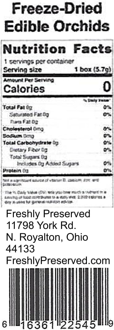 Freeze-Dried Purple Edible Orchids 0.2 oz | About 20+ Flowers | Dried Edible Orchids for Cocktails, Wedding Cakes, Desserts, Baking, DIY Crafts, Food Garnish, Elegant Culinary Decoration