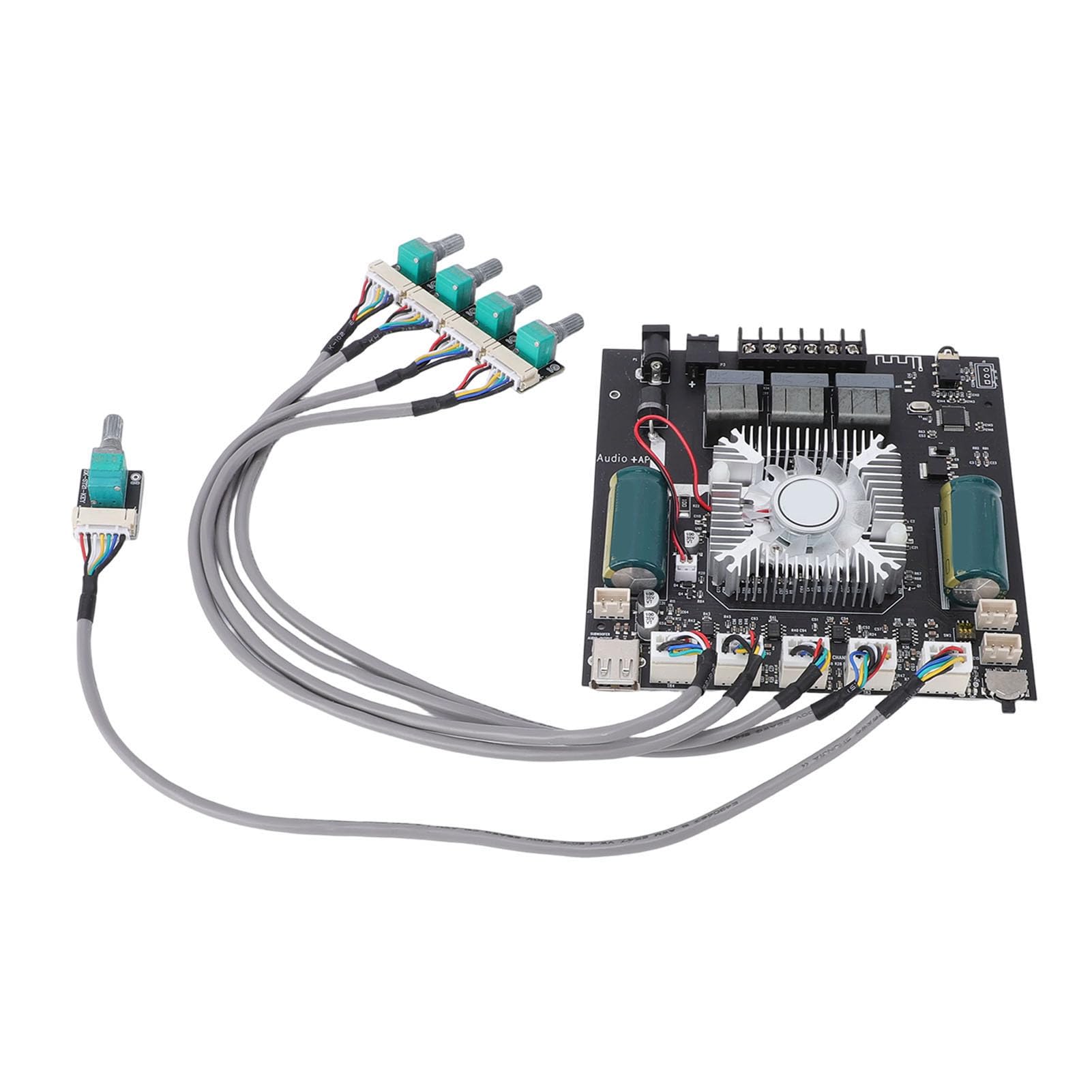 FILFEEL TDA7498E 2. moduł Płytki Wzmacniacza Mocy – 160 W X 2 + 220 W Wyjście Subwoofera z 5.0, /USB/sterowanie za pomocą Aplikacji, Obsługa Szerokiej Impedancji Głośników, Wejście DC 15–36 V