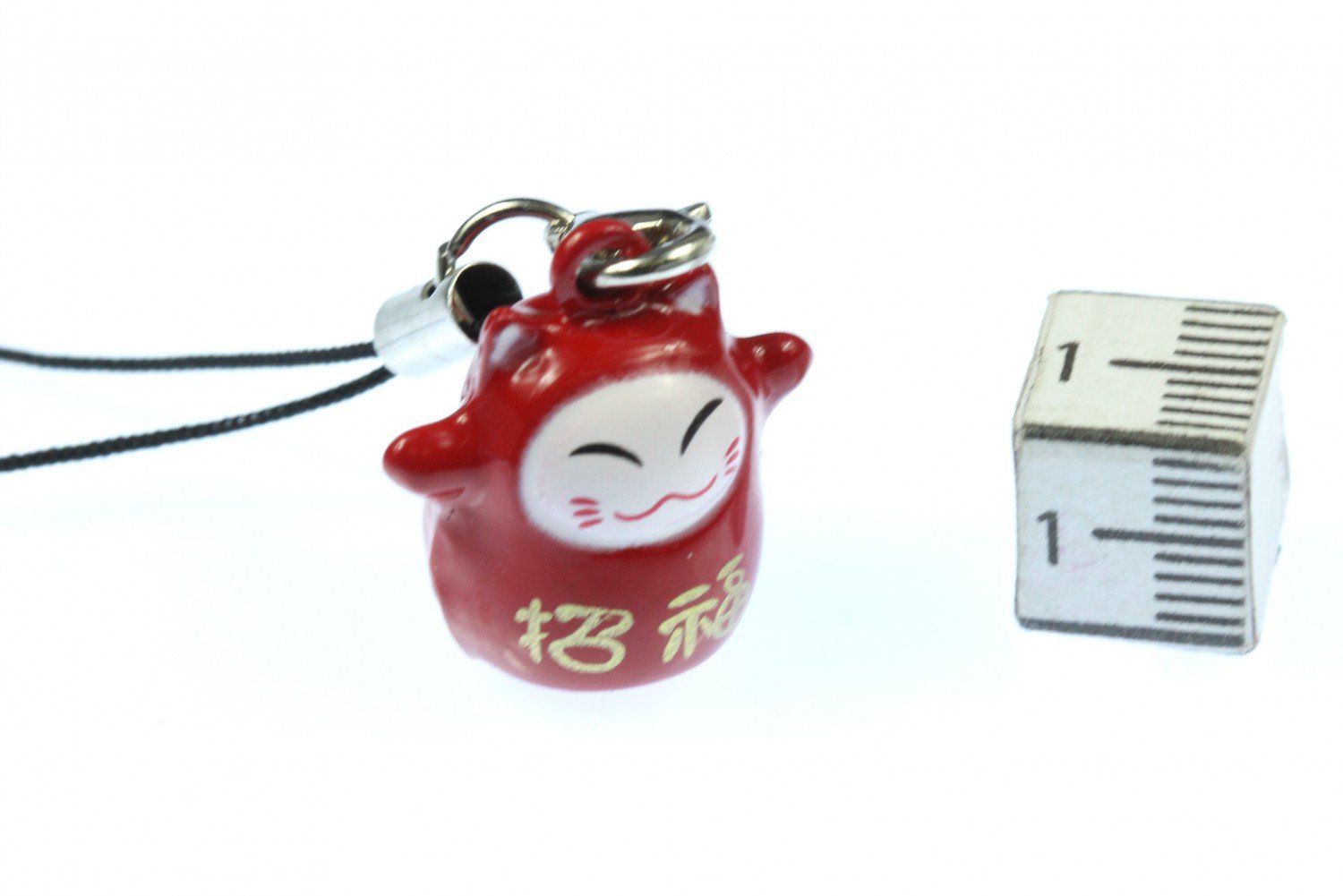 Miniblings Lucky Cat Mobile Cell Phone Charm Pendant Maneki Nekored