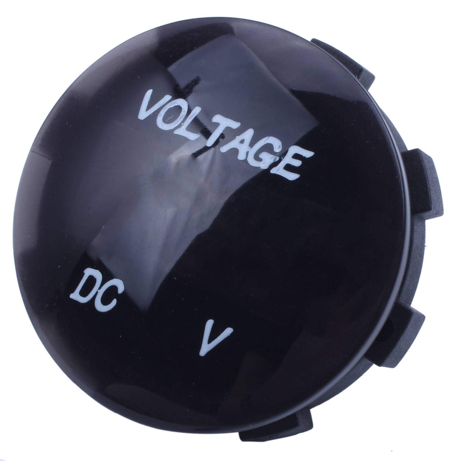 Juwaacoo Voltímetro LED de 5 V-25 V CC, pantalla digital, montado en panel, redondo, impermeable, para coche, motocicleta y coche