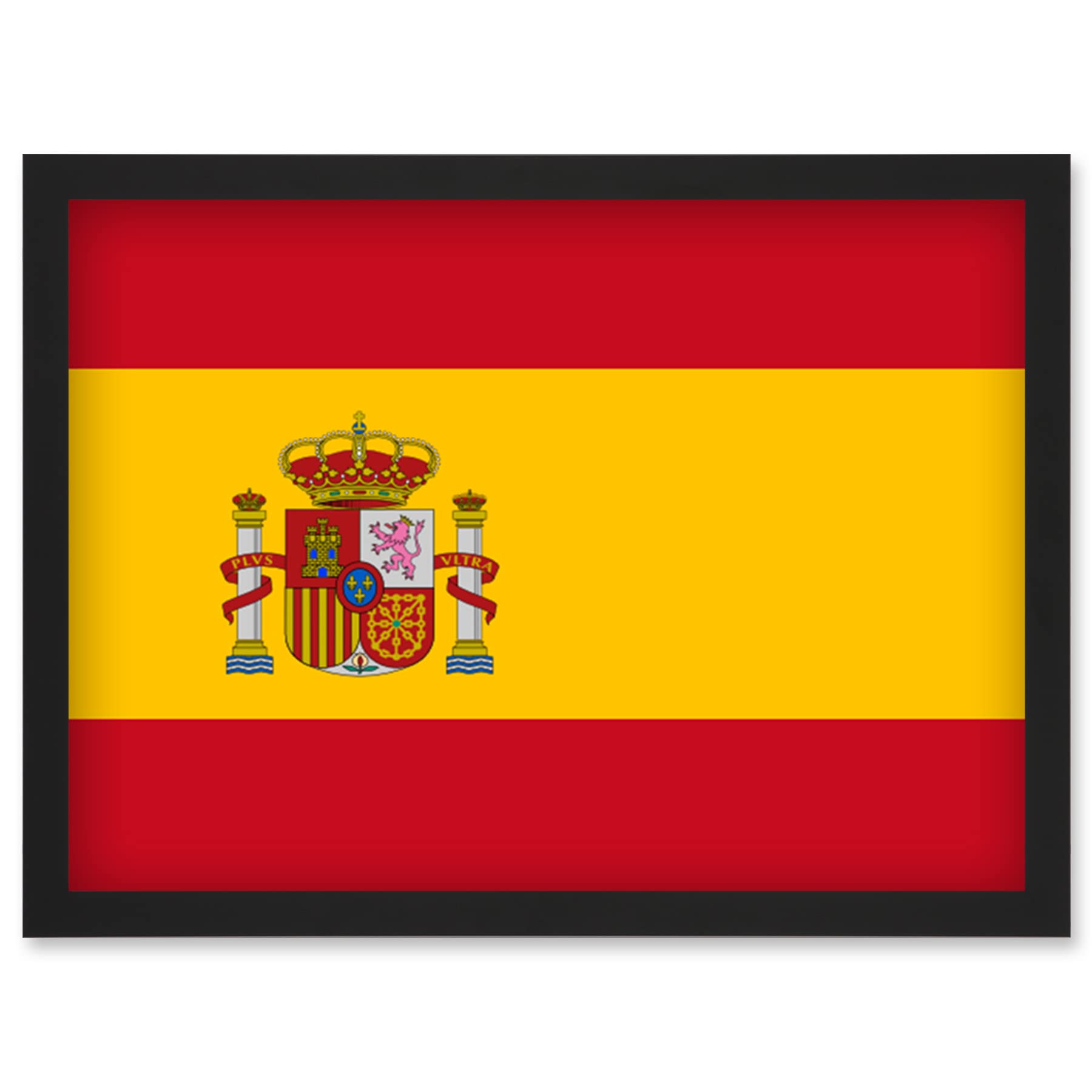 Artery8 Spain National Flag Patriotic Vexillology World Flags Country Region Poster Artwork Framed Wall Art Print A4