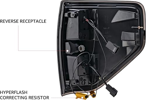 Miniatura 5 de HAKA TOUGH Conjunto de luces traseras LED para Ford F150 F-150 2009-2014 Pickup Truck Black Smoked luces traseras accesorios de freno, lado del