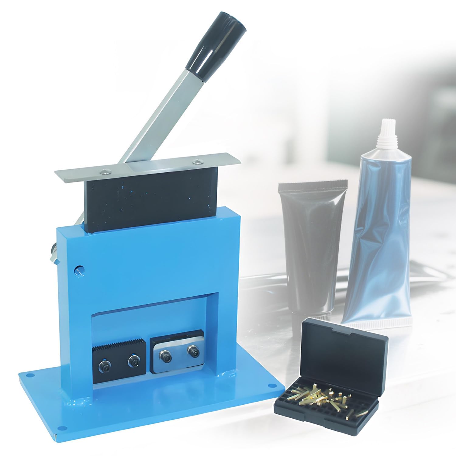 Sellador manual portátil de extremos de manguera, máquina de sellado de cola tipo prensa para estudios cosméticos y talleres domésticos, sellador de tubos de aluminio compacto, diseño ligero