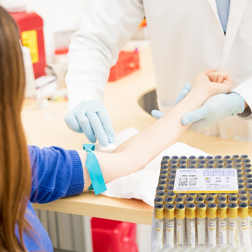 Probówki do pobierania krwi, Żel do oddzielania koagulantów Probówka próżniowa na próbki krwi Plastikowa żółta nasadka 100 szt. 3 ml 5 ml 10 ml | 5ML