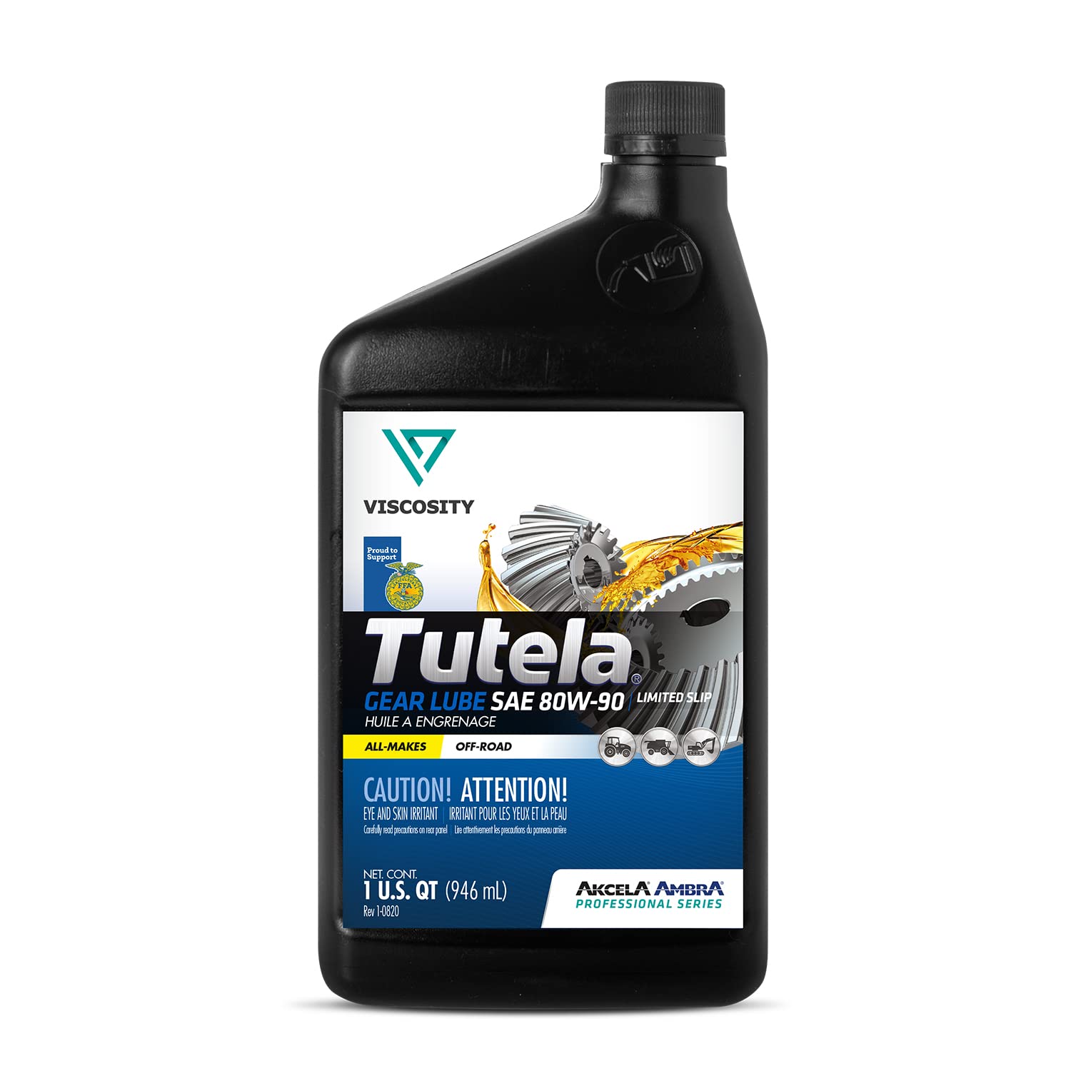 Óleo de Transmissão VISCOSITY TUTELA SAE 80W-90 - Compatível com Tratores John Deere, Massey Ferguson, Caterpillar, Komatsu, Mahindra e Ventrac - 1 Quart - 76927DX6US