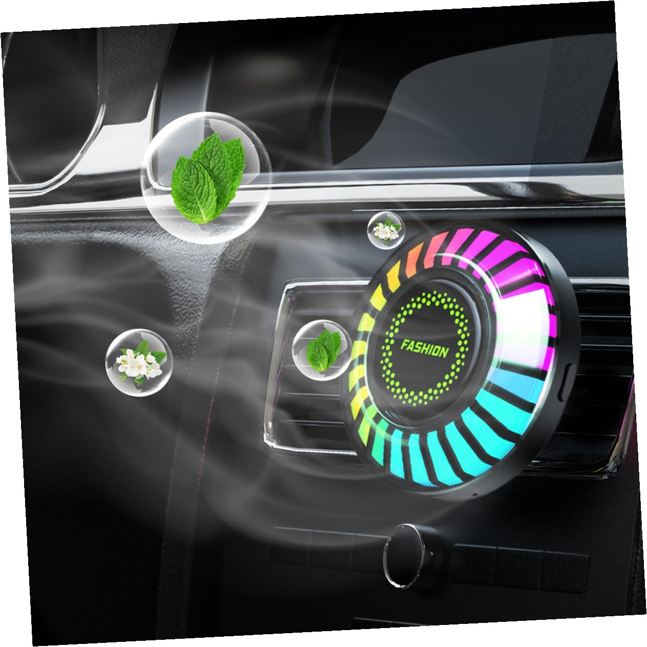 MAGICLULU 5 Pezzi Diffusore per Auto con Luce Atmosferica Rgb Clip per Accessorio Auto Pratico e per Amici e Famiglia
