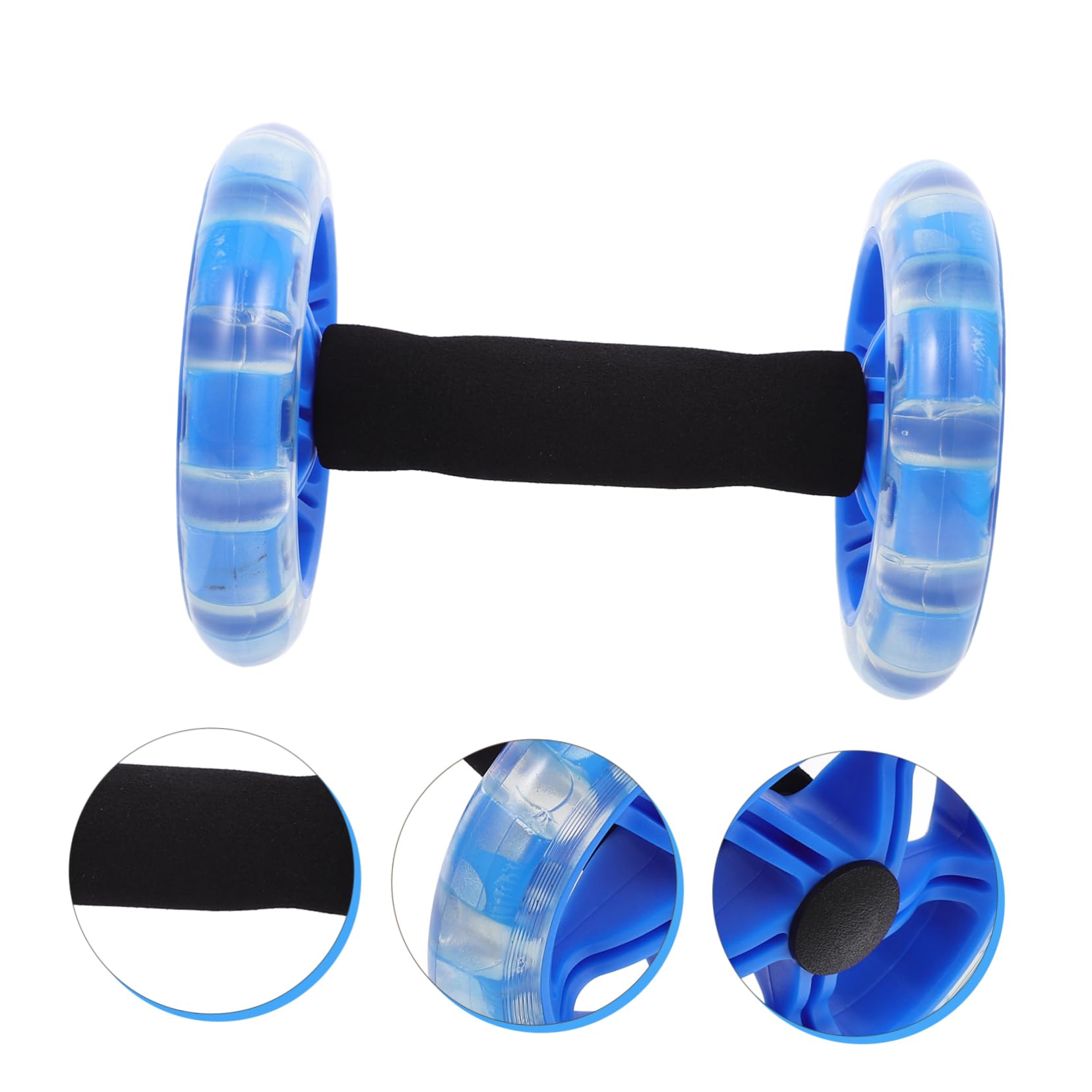 GALPADA Rodillo Abdominal Doble Diseño de Ruedas para Ejercicio en Casa, Agarres Antideslizantes, Material Pp y Pvc, Ligero para Fortalecer Músculos y Mejorar Resistencia