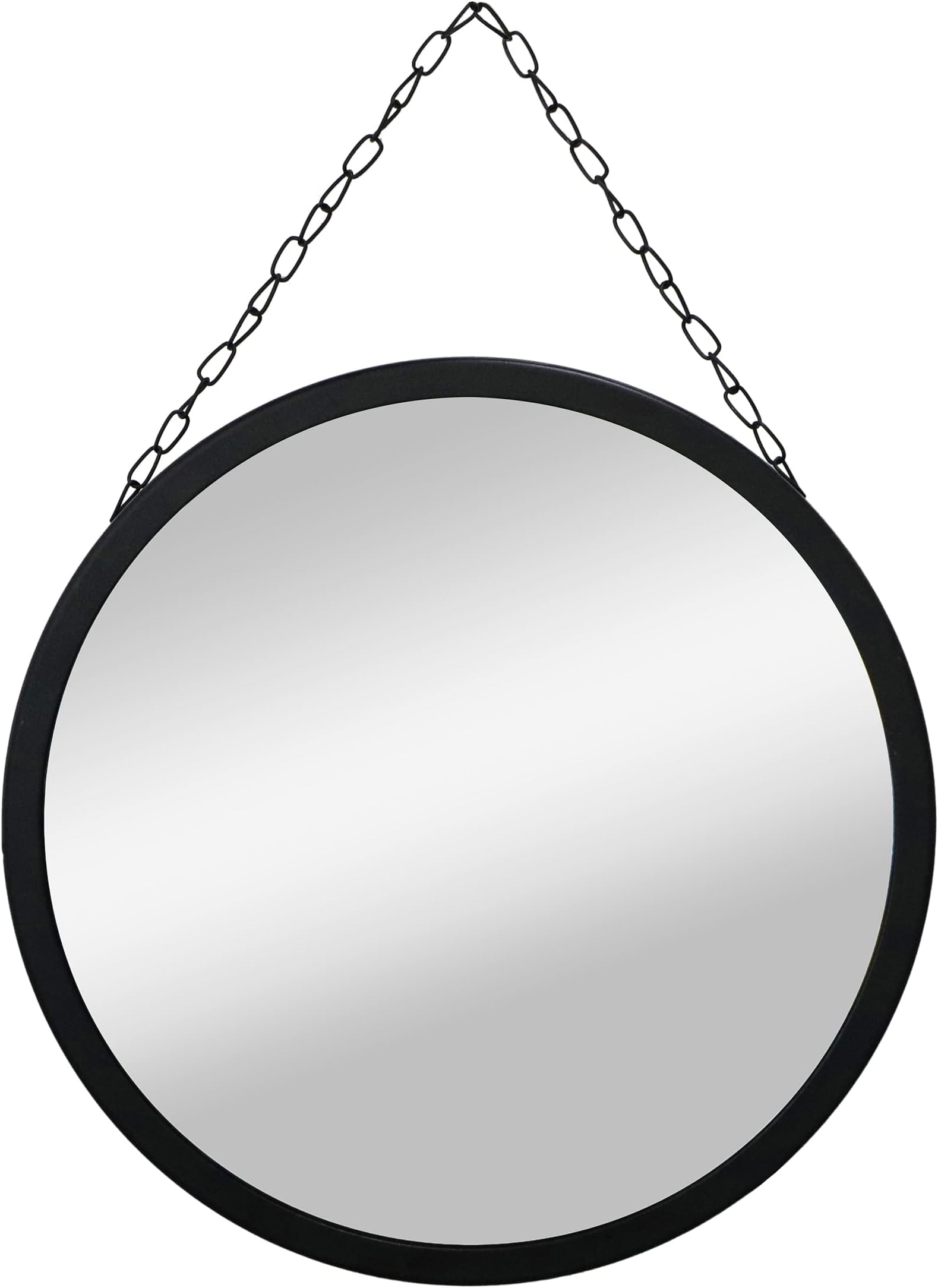 SANY DAYO HOME 12 inch Black Round Mirror, Wall Mount Circle Metal Frame Real Glass Shower Mirror for Bathroom, Bedroom Décor