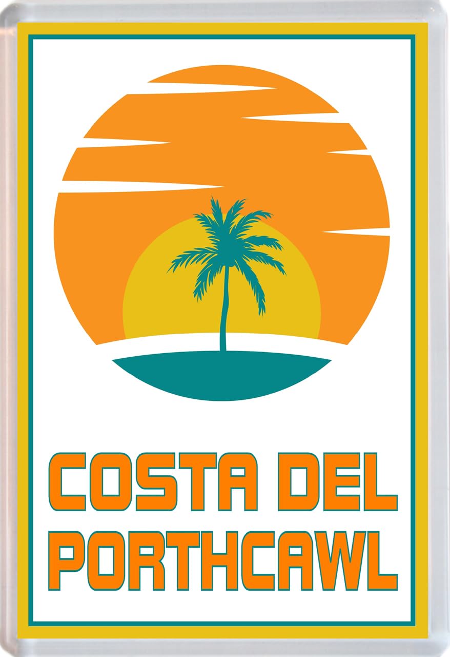 Baked Bean Store Multicolor Costa Del Porthcawl - Jumbo Fridge Magnet 96 X 67Mm
