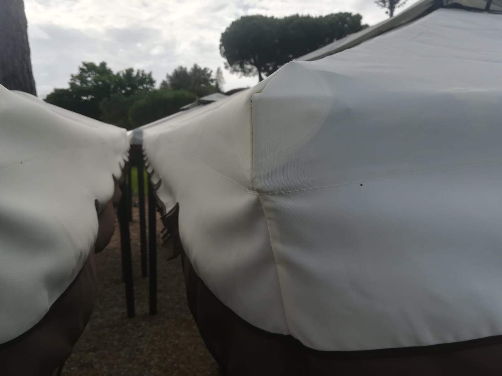 BricoShopping® Telo di ricambio superiore TOP in sostituzione per gazebo 3x4 3 x 4 ALTO spessore IMPERMEABILE CON SFIATO a camino air vent airvent tetto copertura per esterno 380g/mq con bordura onda