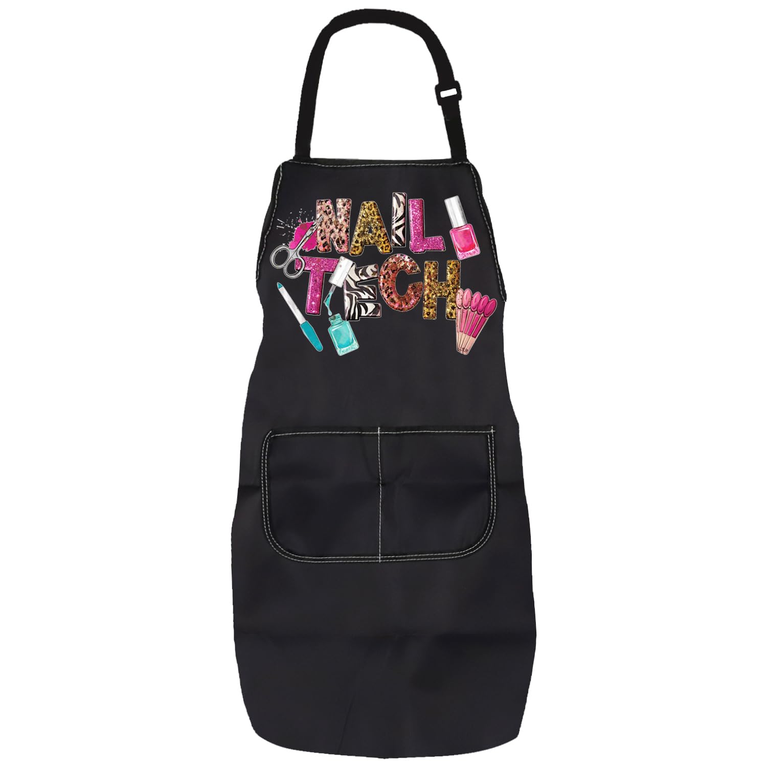 PXTIDY Nail Apron with Pockets - Waterproof Gift for Nail Techs & Salons - Adjustable