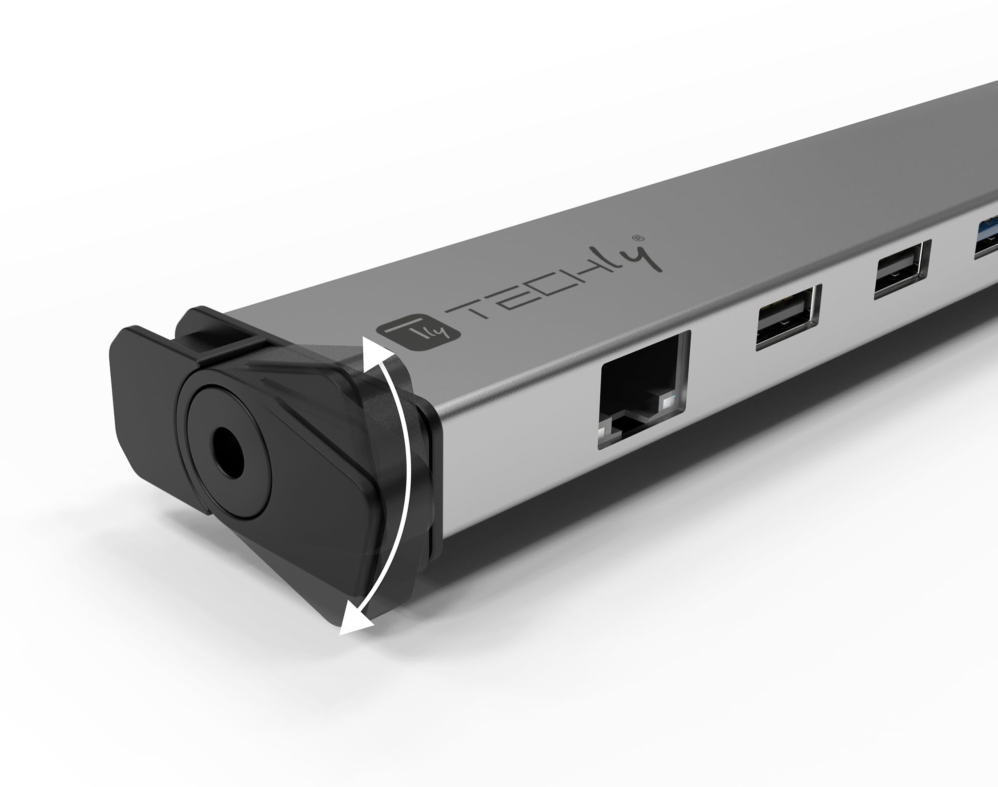 Techly 369298 Docking Station 9 in 1 USB-C™ Hub USB HDMI RJ45 Silver