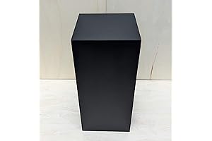 25"H x 12"W x 12"D Matte Black Display Pedestal Stand Riser Column Pillar