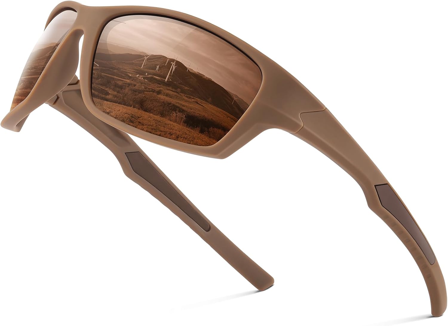 Fanshen Polarized Sunglasses for Men Women, Wrap Around Sunglasses for Mens Womens Cycling Fishing Running UV Protection Fanshen Polarized Sunglasses for Men Women, Wrap Around Sunglasses for Mens Womens Cycling Fishing Running UV Protection