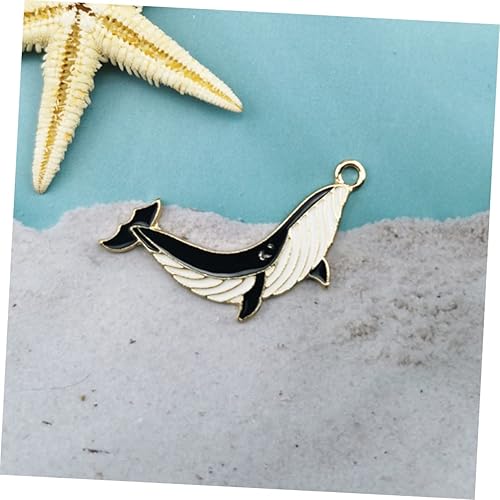 Miniatura 9 de Abaodam Colgante de aleación de ballena colgante llavero colgante de pez colgante de animales marinos encantos DIY joyería colgante clave colgante