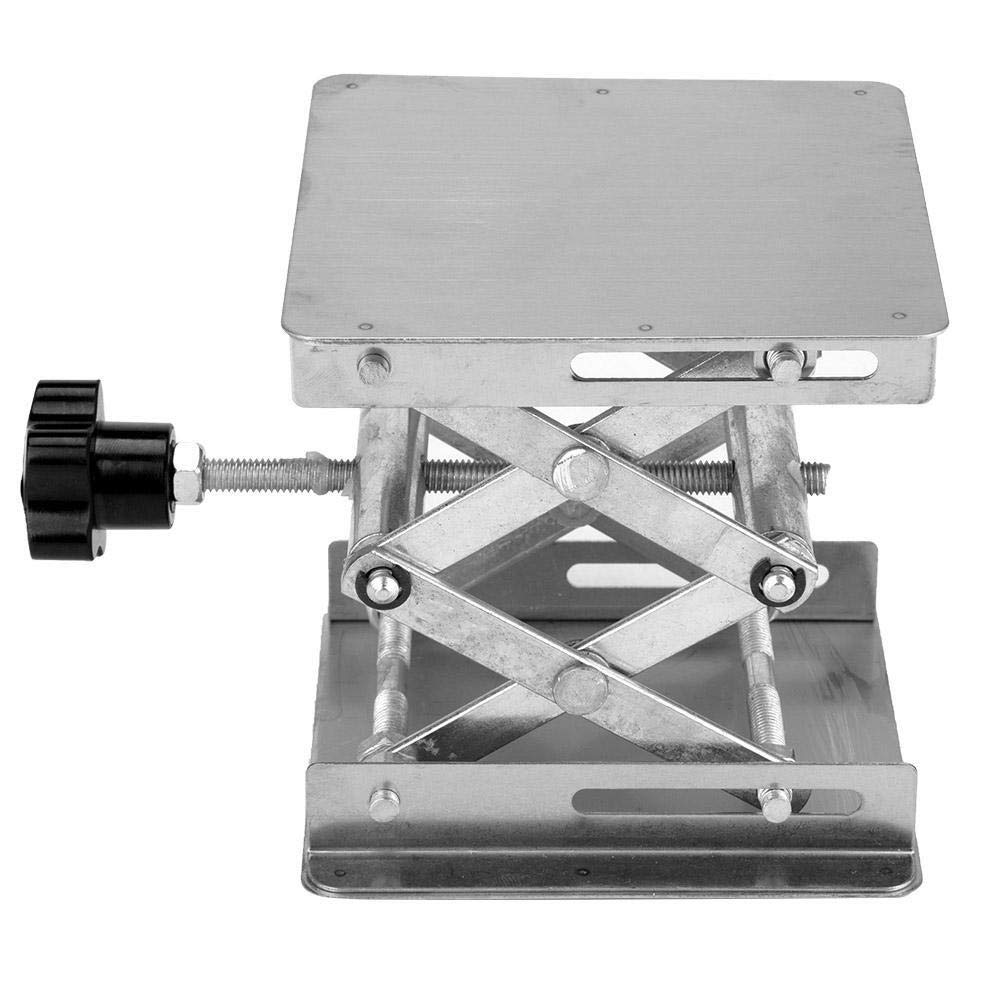 Acciaio inossidabile Laboratorio Piattaforma stand Scissor Rack 100 * 100 * 160 millimetri | Noir