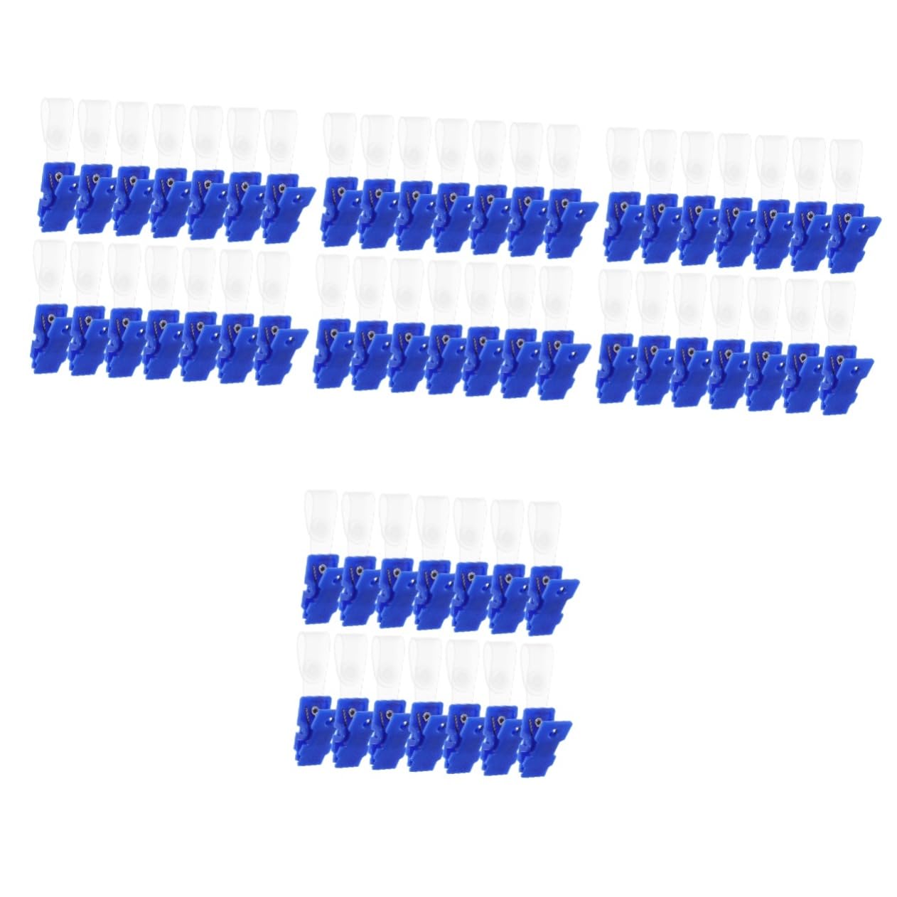 Housoutil 4 Ensembles Clips Pour Badges Avec Sangles Transparentes Clips Plastique Pour Cartes Identification Et Noms Pratiques 100 Pièces * 4