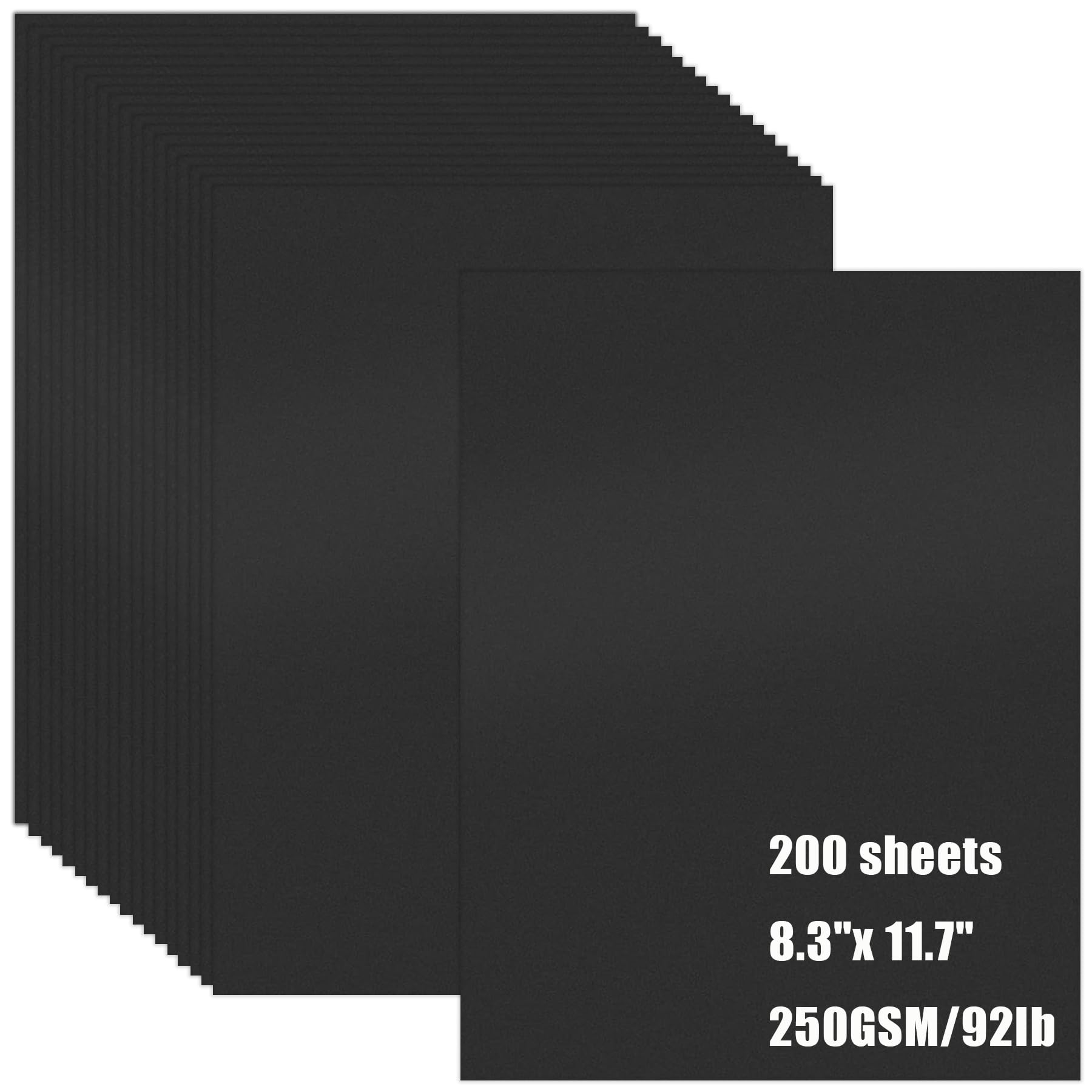 Riviera Linen Black - A4 Card - House Of Paper - View #10