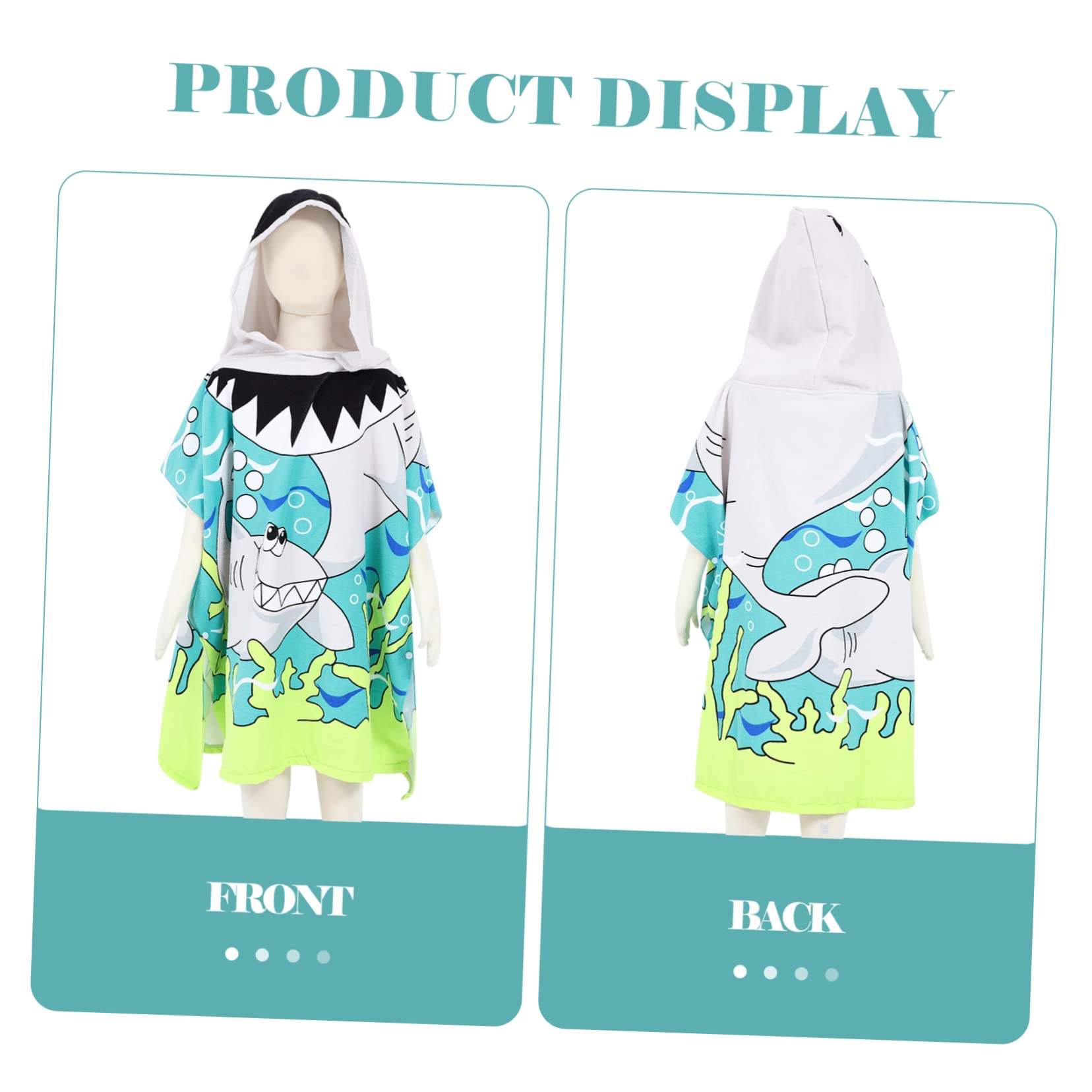 BESTonZON 3piezas Toalla con Capucha para Diseño De Verde para Playa y Piscina Secado Rápido y Lavado