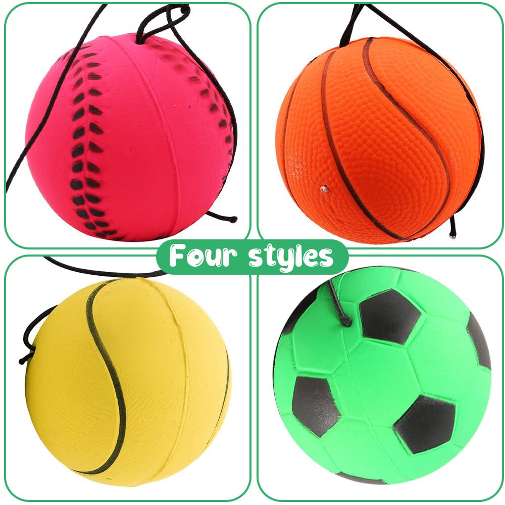 Jouet Sportif 8 Balles Rebondissantes Pour Poignet Avec Cordon - Multicolore Pour Enfants & Adultes | 6cm De Diamètre Pocky Ball