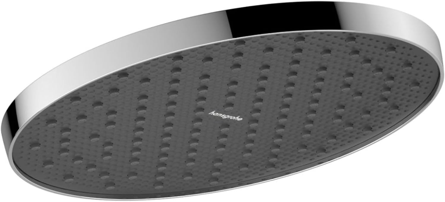 hansgrohe Activera S 1-Spray Rain Shower Head Showerhead Large Round 2.5 GPM, Chrome, 28056001