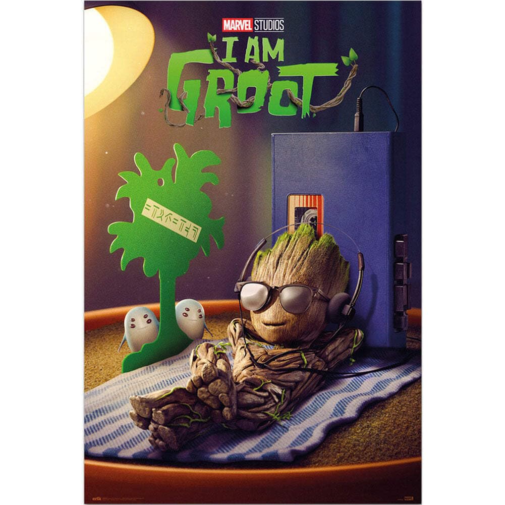 Grupo Erik Poster Marvel Groot Get Your Groot On - 36 x 24 inches / 91.5 x 61 cm - Shipped Rolled Up - Cool Posters, Art Poster, Wall Posters & Prints