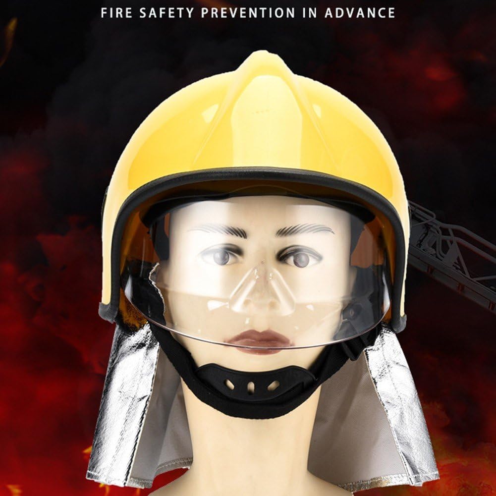 Casco De Seguridad Amarillo, Sombrero De Rescate, Protector Ignífugo, Casco De Seguridad para Bomberos, Casco De Búsqueda Y Rescate De Emergencia Resistente Calor