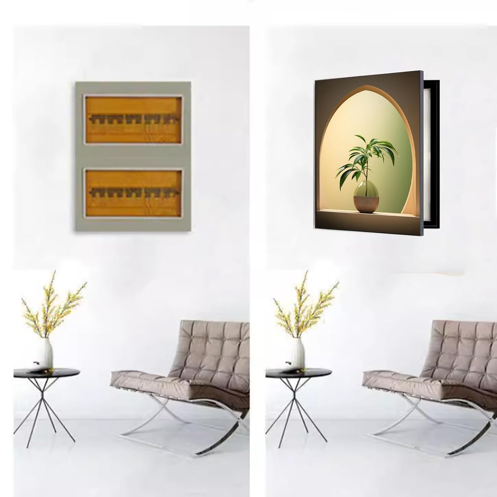 Generico Decorazione Della Scatola Del Contatore Elettrico Coprire L'interruttore Di Alimentazione Quadri Decorativo Della Nascondere Scatola Distribuzione(D,50X60CM)