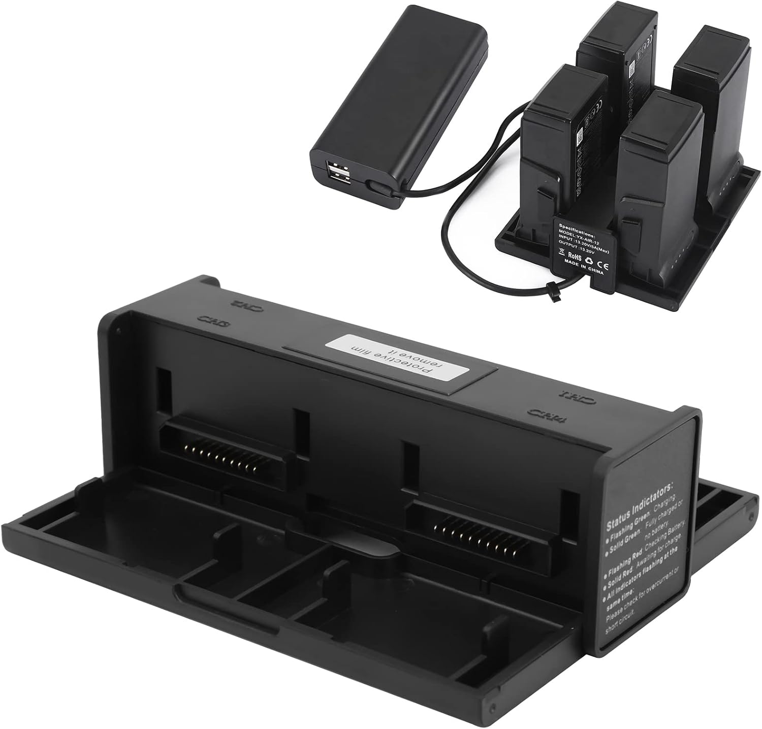 Drone Battery Charging Hub, Battery Charging Hub Drone Battery Charging Fit for Air 2 Model Aviation Accessories