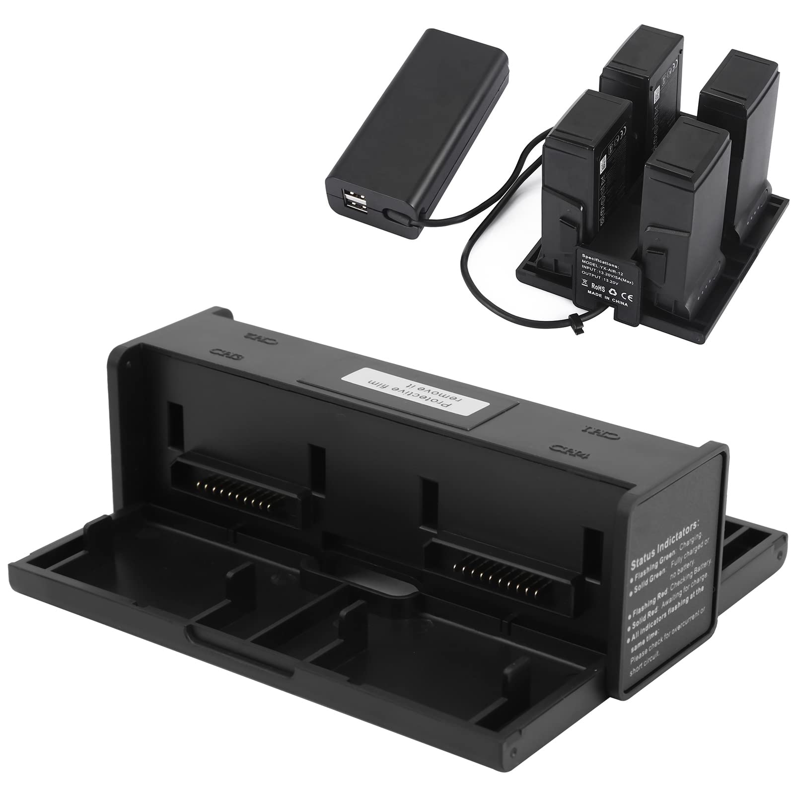 Hub di Ricarica per Batteria Quadricottero Scheda di Ricarica Affidabile e Durevole per Accessorio Batteria Drone Air2 13,2 V Tempo di di 200 Minuti