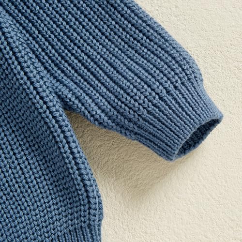 karwuiio toddler baby girl boy knit sweater round neck long sleeve pullover sweatshirt fall winter clothes