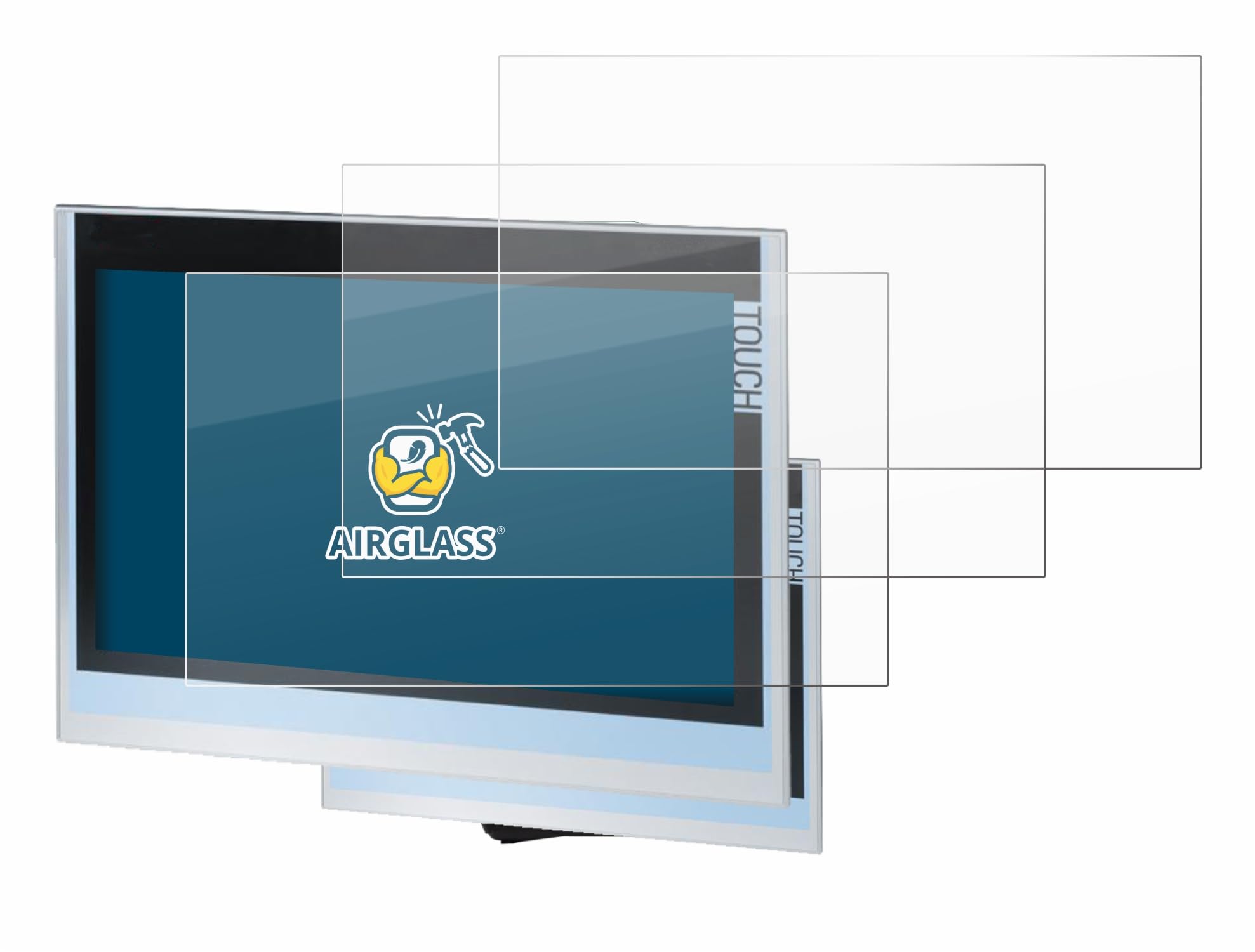 BROTECT 3 Stück Schutzglas für Siemens Simatic HMI TP1900 Comfort Schutzfolie Panzer Folie Glas[Extrem Kratzfest, Anti-Fingerprint, Ultra-]