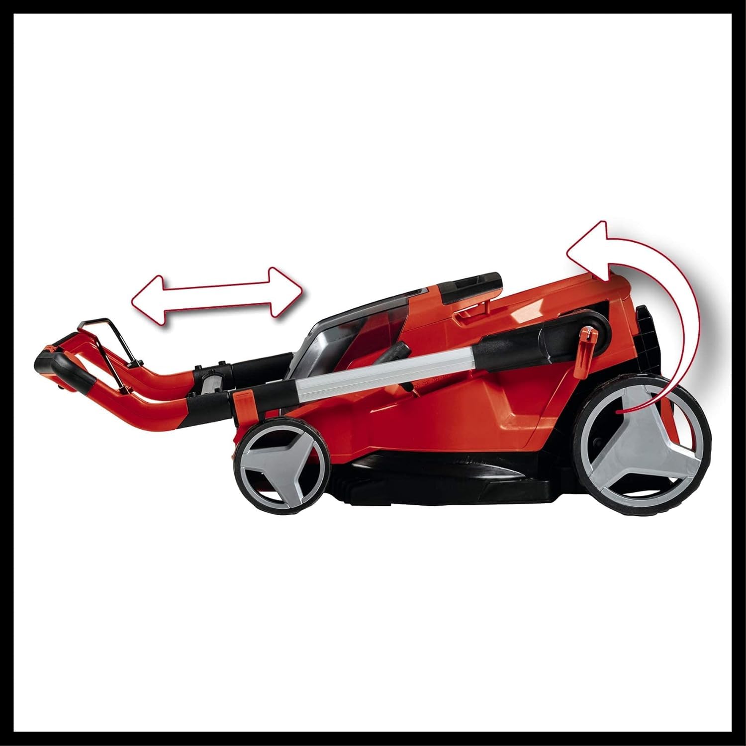 Tondeuse à Gazon sans Fil RASARRO 36/42 Kit PXC Einhell (36 V, Largeur de Coupe 42 cm, Jusqu’à 550 m², Moteur sans Charbon, Fonction Mulching, bac collecteur 50 L, avec 2 Batteries 4,0 Ah + Chargeur)