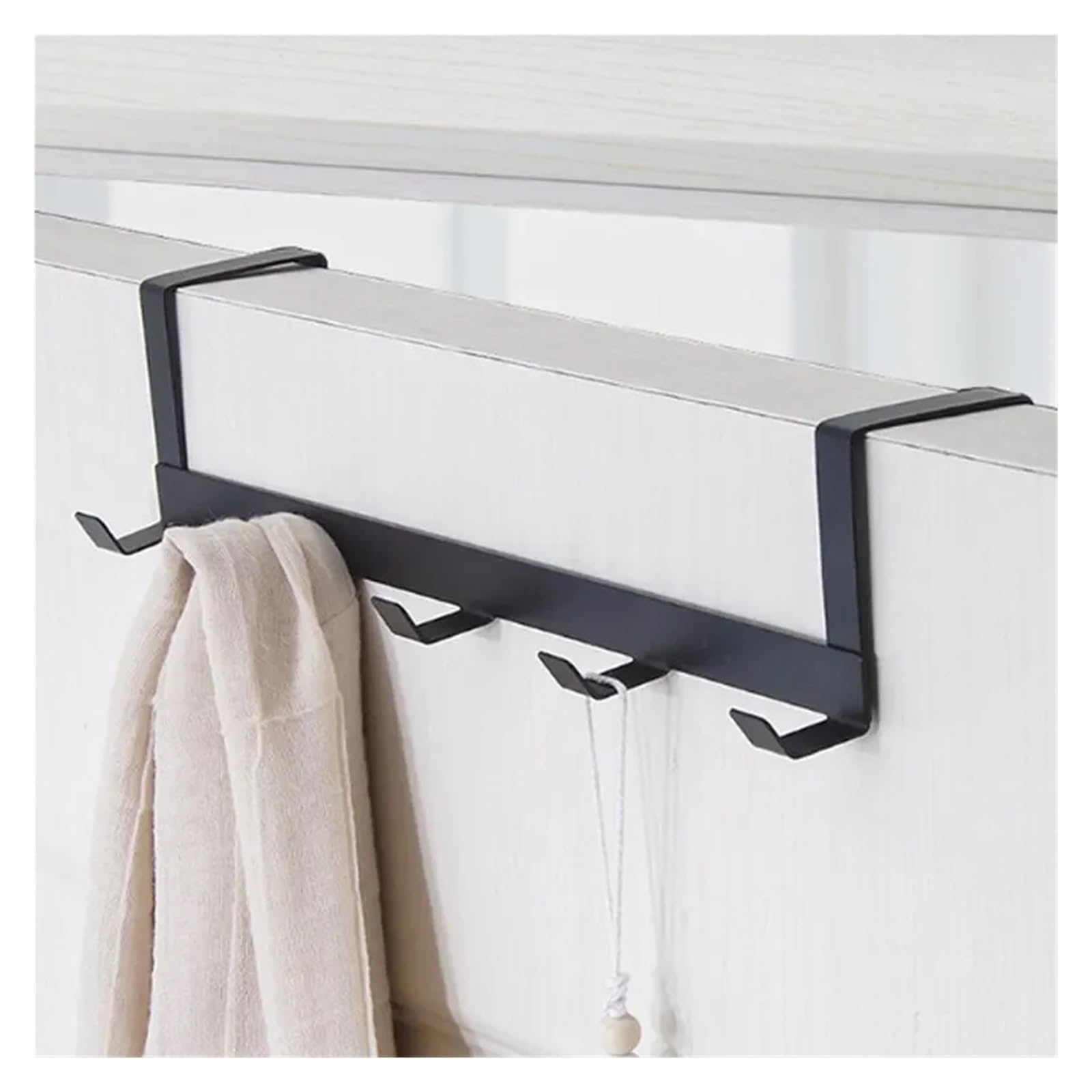 Gancho Para La Puerta Ganchos sobre la puerta, 5 ganchos, organizador de baño for el hogar, ropa, abrigo, sombrero, colgador toallas
