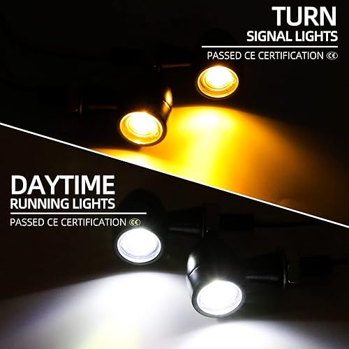 Miniatura 2 de keepdsgn Señales de giro para motocicleta, mini bala, luz de freno, luz intermitente universal de 0.315 in, compatible con Sportster 883 XL1200