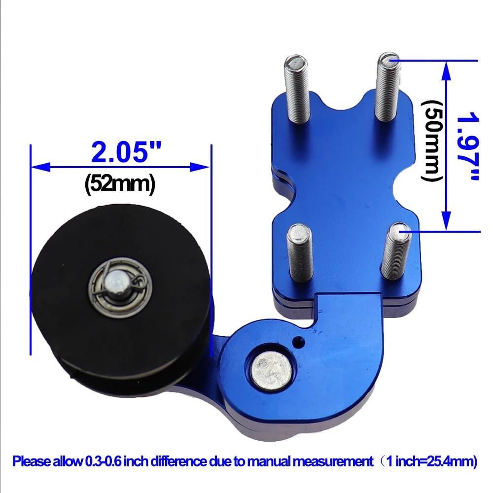 Ajusteur de Chaîne Rouleau tendeur de chaîne de réglage en alliage d'aluminium, pour moto Chopper ATV noir rouge argent bleu Tendeur de Chaîne de Réglage de