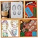 COHEALI 6pcs Christmas Footprint Stencils Hollow Drawing Tool for Pet Templates for Creative Painting Walls Floors for Santa and