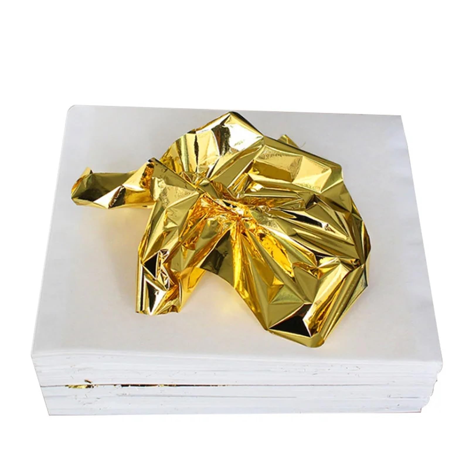 Arkusze złotych liści z folii aluminiowej