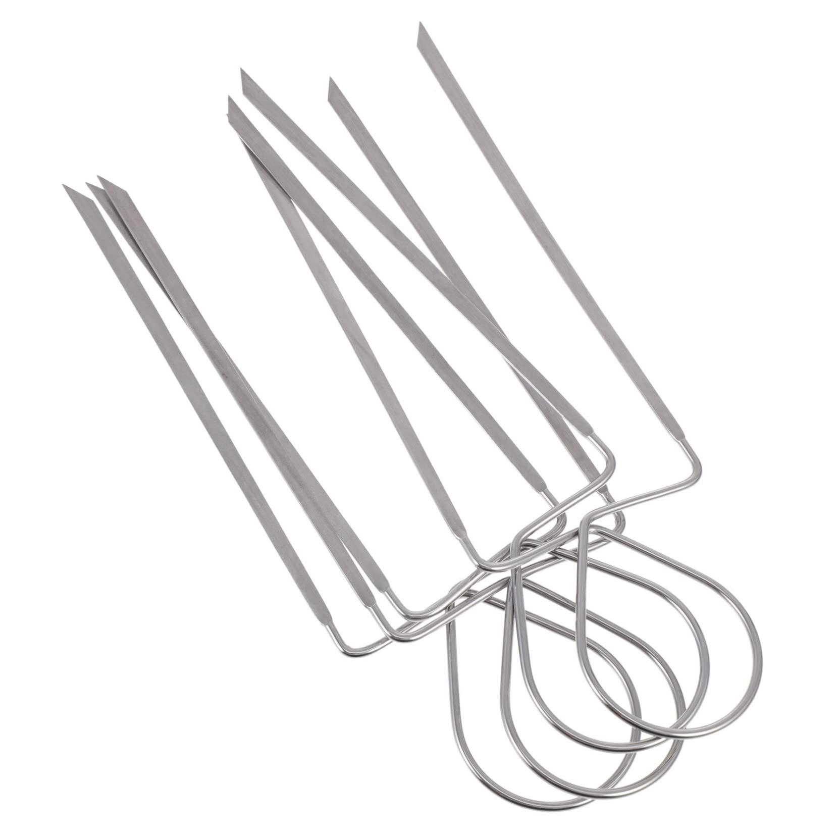 BCOATH 4Pcs Stainless Steel Barbecue Forks Practical Roasting Sticks for Outdoor Scald Design Durable and Rustproof Skewers for Parties and Family Gatherings