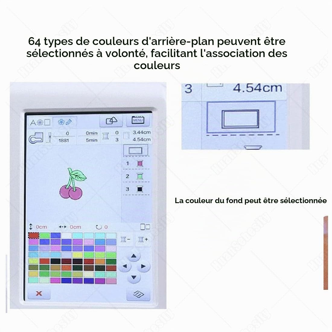 Mini Machine à Coudre Domestique,Machine à Broder Automatique,Machine à Coudre Multifonction,avec écran Tactile LCD de 7 Pouces210 Lettres Intégrées Et 30 Bordures de Motifs
