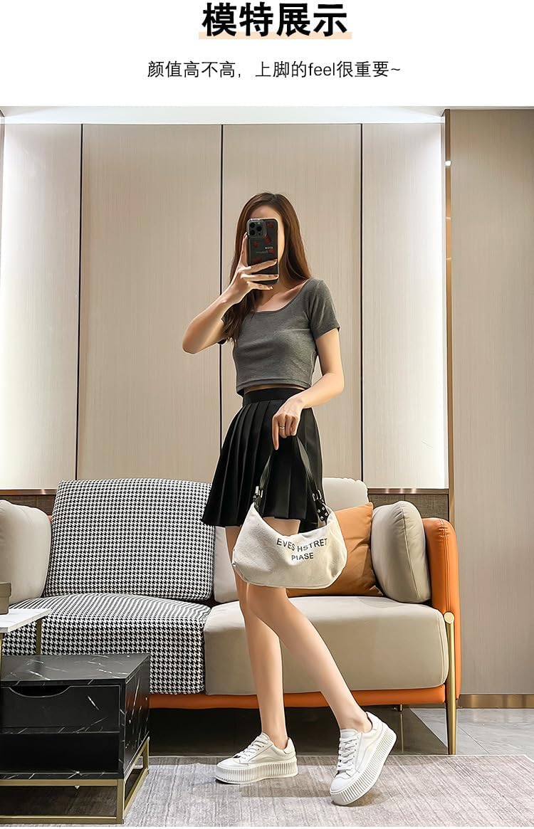 [MsiDtsoy] レディース 厚底スニーカー インヒール 小白靴 ソフトレザー カジュアルシューズ おしゃれ [並行輸入品]