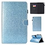 LMFULM® Case for Amazon Kindle Fire HD8 2016/2017 (8,0 Inch) PU Magnetic Cover Shining Case Sleep/Wake Function Stent Holster Leather Case Flip Cover for Amazon Kindle Fire HD8 Blue