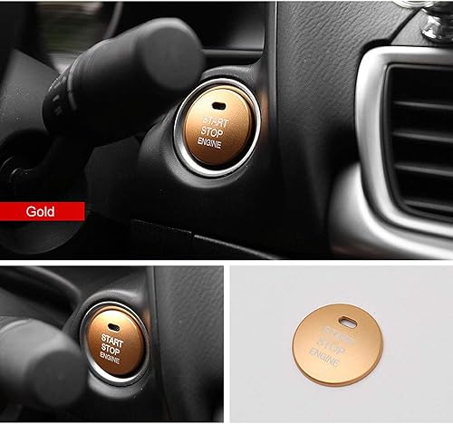 Miniatura 8 de Tapa del botón de arranque y parada del motor de automóvil para Mazda 2 3 6 CX-3 CX-4 CX-5 CX-9 MX-5 Interruptor de arranque de encendido botón