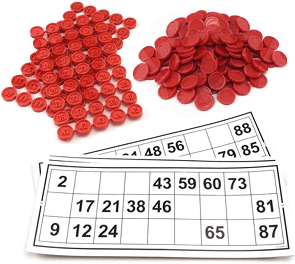 Bingo Game Set Bingo Set with Game Chips and Cards Bingo for Schools, Rec Centers, Senior