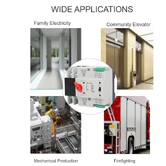 100 amp Transfer Switch, Automatic Transfer Switch Manual Transfer Switch 2P Automatic Transfer Switch Back up Generator Transfer Switch Home Transfer Switch 220V 100A