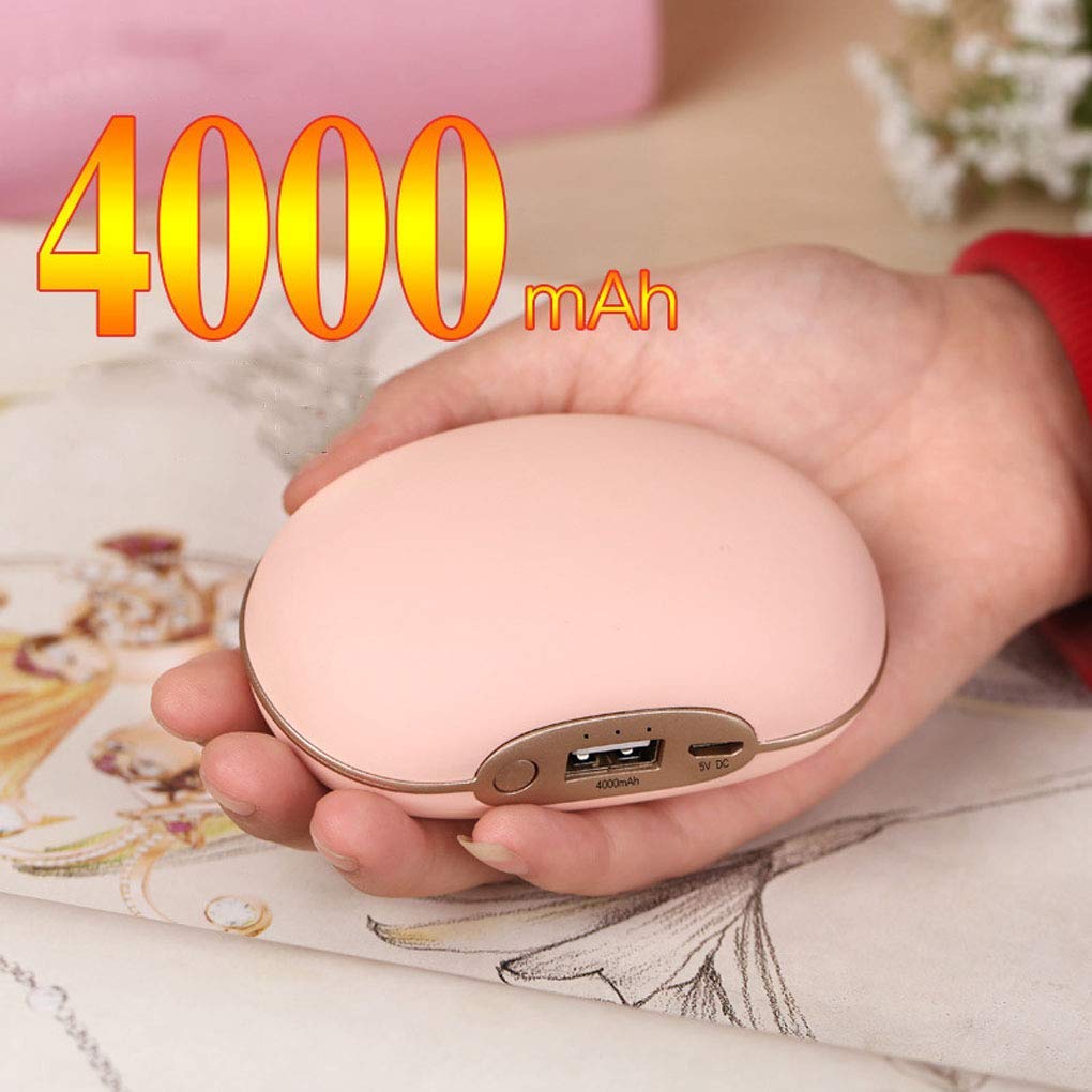 Scaldamani Ricaricabile, Scalda Tasca USB, Riscaldatore Portatile Durevole, Scaldamani Elettrico Riutilizzabile, I Migliori Regali Invernali, Power Bank, Rosa