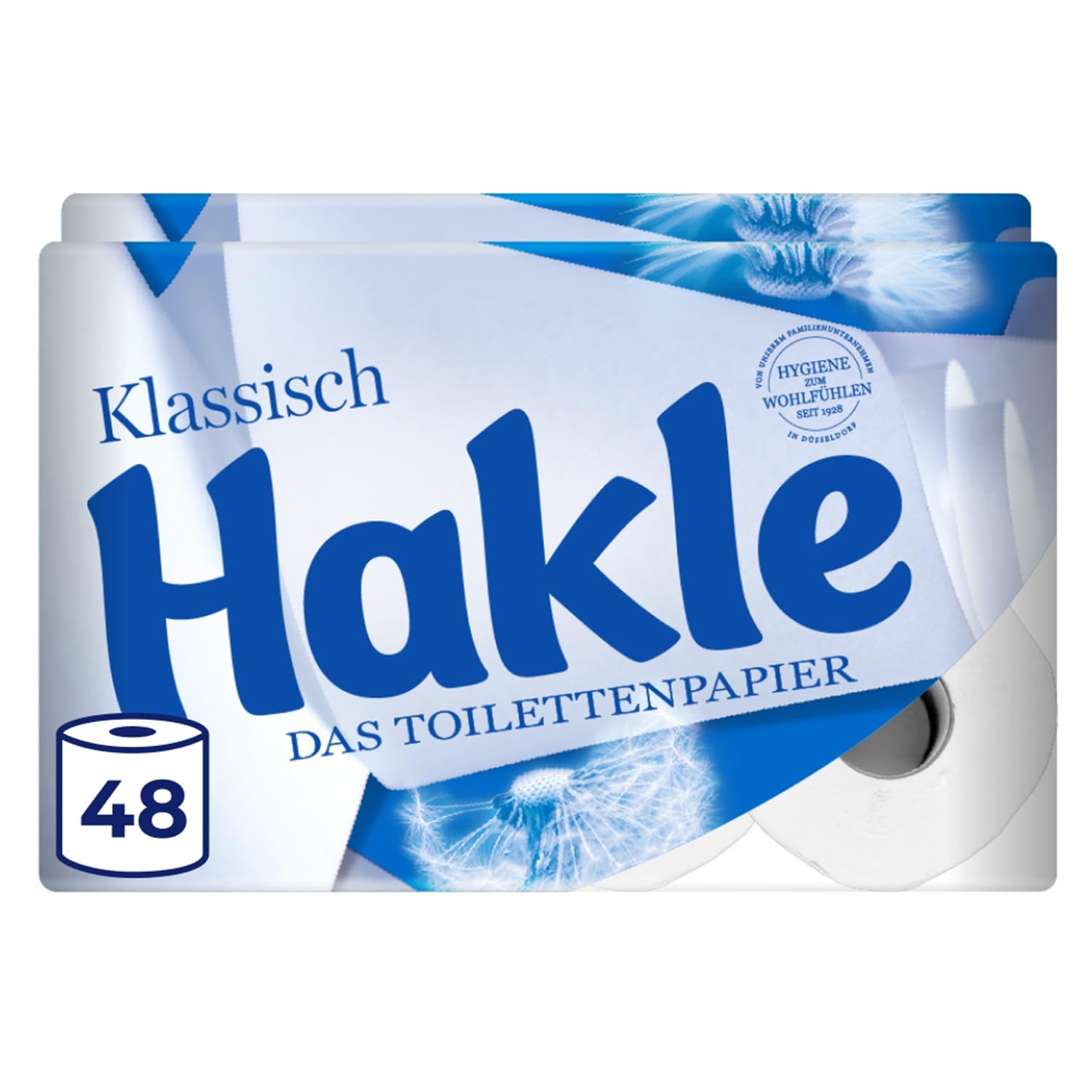 Hakle Klassisch, 48 Rollen Toilettenpapier, 3-lagig