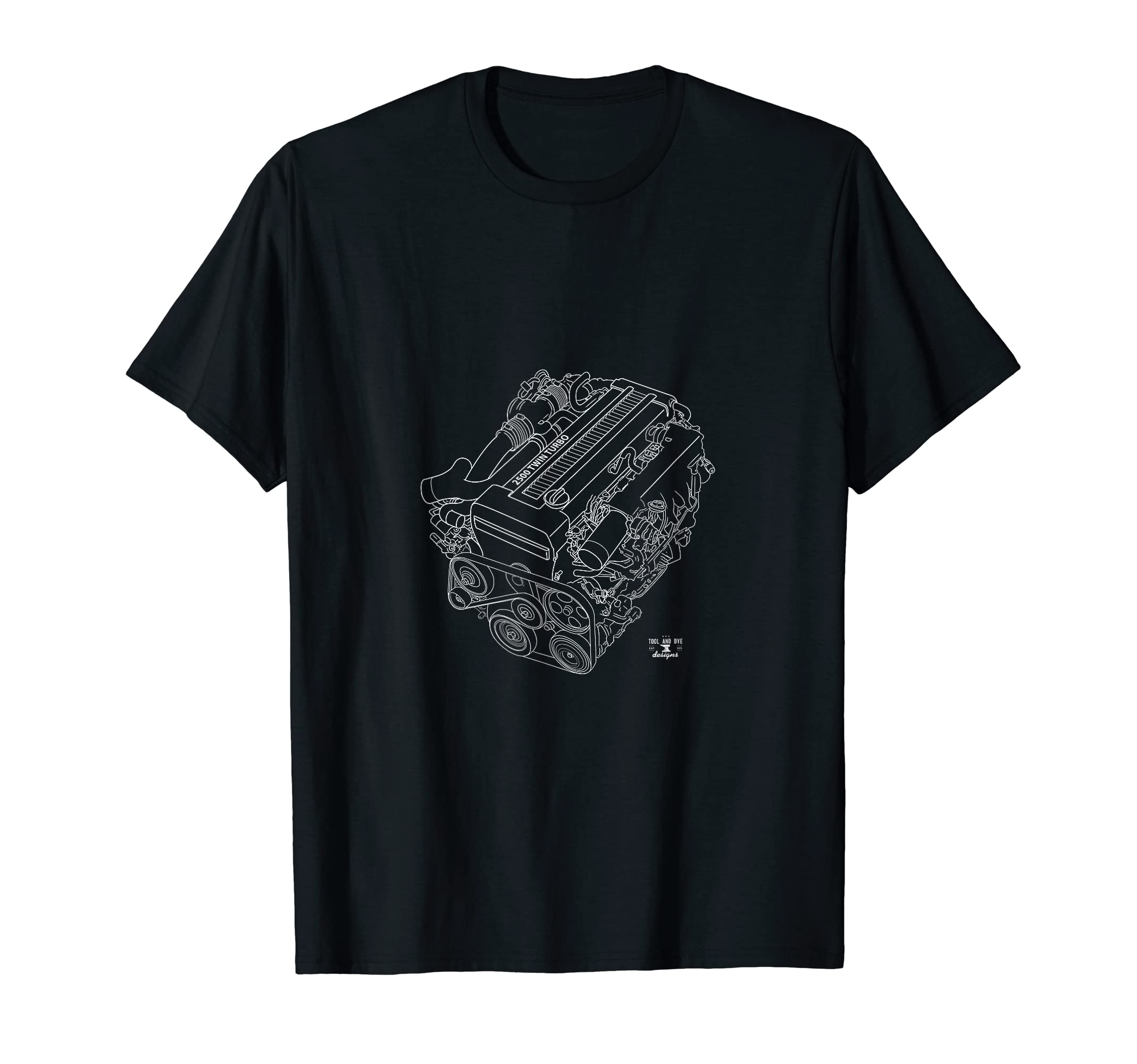 Amazon | 6気筒強制誘導エンジン設計ツインターボ。 Tシャツ | T