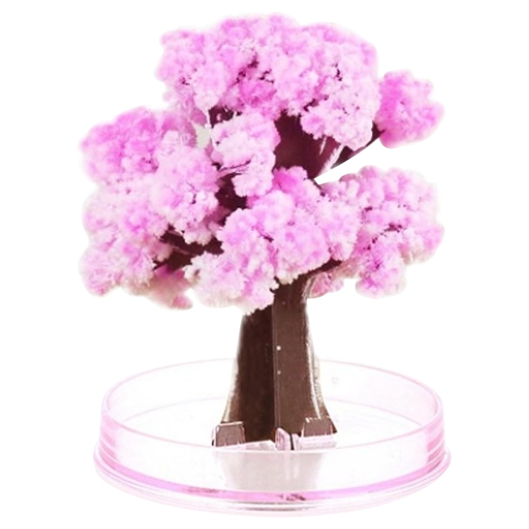 Mini Crystal Growing Kit with Cherry Blossom Tree, Magic Paper Tree Desk Decor for Kids(Style 2)
