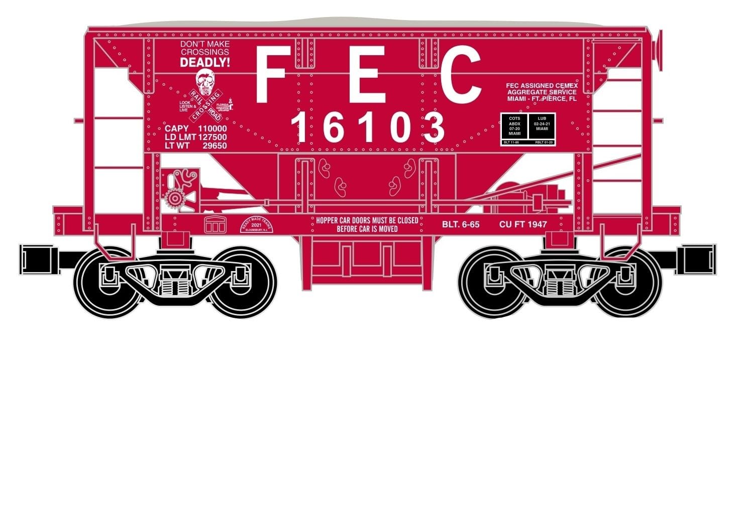 Ready Made Trains O Scale Ore Car Florida East Coast